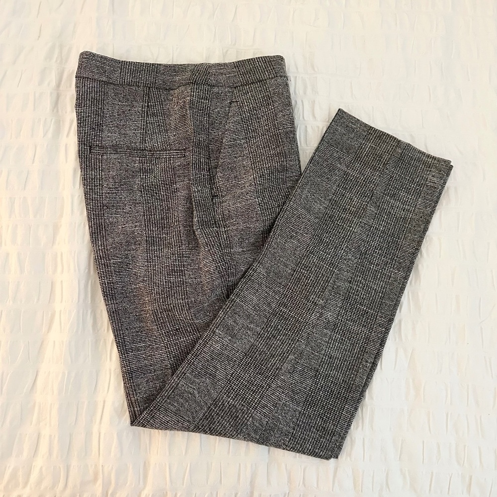 NWOT H&M glen check plaid ankle pants